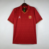 1988 Spain Home Red Retro Soccer jersey