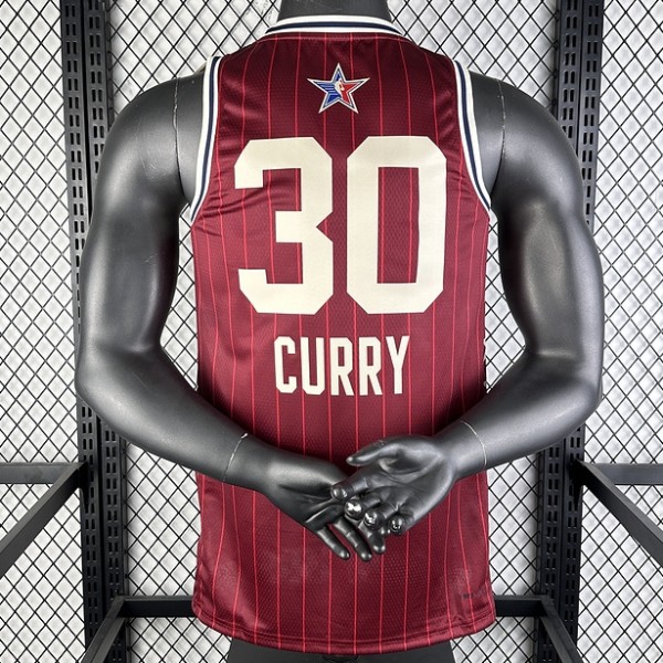 2023 CURRY #30 Red NBA Jerseys