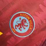 2023/24 Aston Villa Home Dark red Fans Soccer jersey