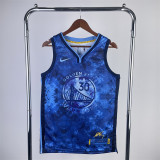 2023 Curry #30 Worriors Blue Honor Edition Blue NBA Jerseys