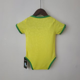 2022 Brazil Home Yellow Baby Jersey