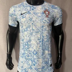 2024 Portugal Away Blue Player Soccer jersey