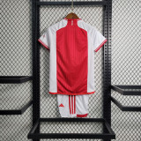 2023/24 Ajax Home Red Fans Kids Soccer jersey