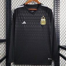 2023 Argentina GKB Black Fans Long Sleeve Soccer jersey