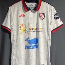 2023/24 Cagliari Calcio Away White Fans Soccer jersey
