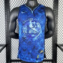 2023 Curry #30 Worriors Blue Honor Edition Blue NBA Jerseys