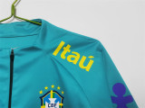 2023 Brazil Green Half Pull Training Shirts