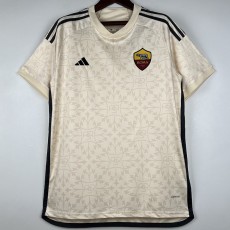 2023/24 Roma Away White Fans Soccer jersey