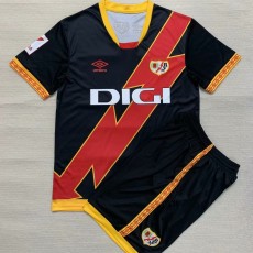 2023/24 Rayo Vallecano Away Black Fans Kids Soccer jersey