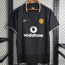 2003/04 Man Utd Away Black Retro Soccer jersey