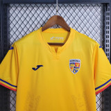 2023 Romania Home Yellow Fans Soccer jersey