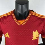 2023/24 Roma Home Red Player Soccer jersey