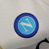 2023/24 Napoli Away White Fans Kids Soccer jersey