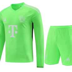 2023/24 Bayern GKG Green Fans Long Sleeve Men Sets Soccer jersey