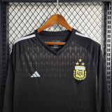 2023 Argentina GKB Black Fans Long Sleeve Soccer jersey