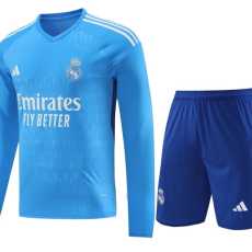 2023/24 R MAD GKL Blue Fans Long Sleeve Men Sets Soccer jersey