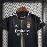 2023/24 Benfica Away Black Fans Kids Soccer jersey