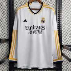 2023/24 R MAD Home White Fans Long Sleeve Soccer jersey