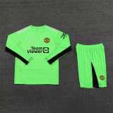 2023/24 Man Utd GKG Green Fans Long Sleeve Men Sets Soccer jersey