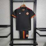 2023/24 Roma 3RD Black Fans Kids Soccer jersey
