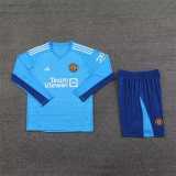 2023/24 Man Utd GKL Blue Fans Long Sleeve Men Sets Soccer jersey