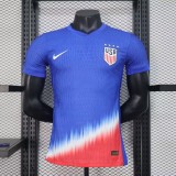 2024 United States Away Blue Player Soccer jersey