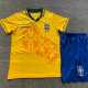 1994 Brazil Home Yellow Retro Kids Soccer jersey