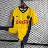 1991 Club America Home Yellow Retro Soccer jersey