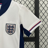 2024 England Home White Fans Kids Soccer jersey