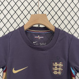 2024 England Away Black Fans Kids Soccer jersey