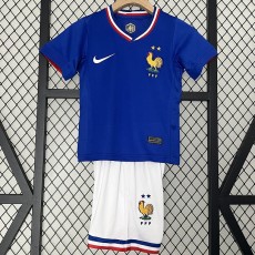 2024 France Home Blue Fans Kids Soccer jersey