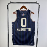 2023 HALIBURTON #0 ALL-STAR Dark Blue NBA Jerseys