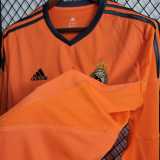 2013/14 R MAD 3RD Orange Retro Long Sleeve Soccer jersey
