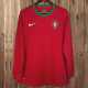 2012/13 Portugal Home Red Retro Long Sleeve Soccer jersey