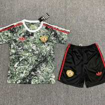 2024/25 Man Utd Special Edition Green Fans Kids Soccer jersey