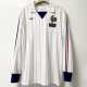1980 France Away White Retro Long Sleeve Soccer jersey