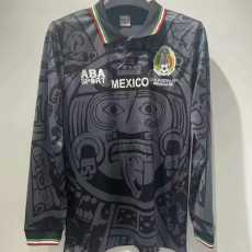 1998 Mexico Special Edition Black Retro Long Sleeve Soccer jersey