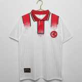 1996 Turkey Away White Retro Soccer jersey