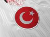 1996 Turkey Away White Retro Soccer jersey