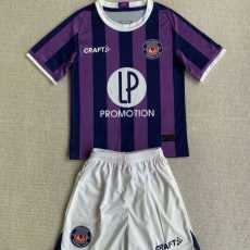 2023/24 Toulouse FC Away Purple Fans Kids Soccer jersey