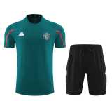 2024/25 Man Utd Green Training Shorts Suit