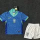 2024 Brazil Away Blue Fans Kids Soccer jersey