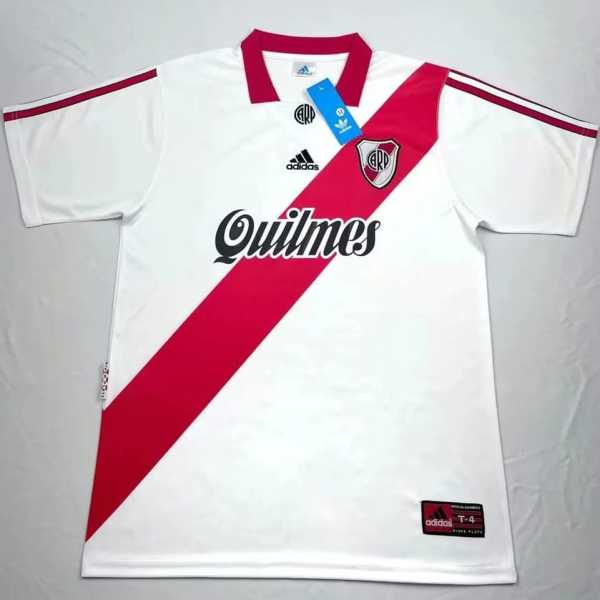 1998/99 River Plate Home White Retro Soccer jersey