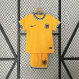 2024 Netherlands Home Yellow Fans Kids Soccer jersey