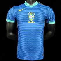 2024 Brazil Away Blue Player Soccer jersey
