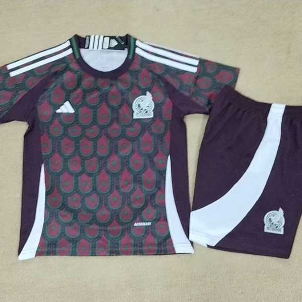 2024 Mexico Home Red Fans Kids Soccer jersey