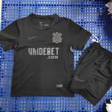 2024/25 Corinthians Away Black Fans Kids Soccer jersey