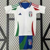 2024 Italy Away White Fans Kids Soccer jersey