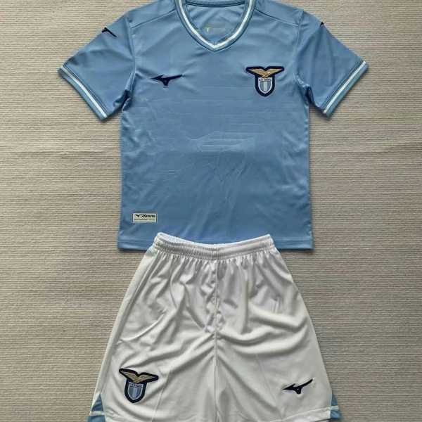 2023/24 Lazio Home Blue Fans Kids Soccer jersey