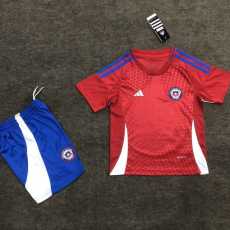 2024 Chile Home Red Fans Kids Soccer jersey